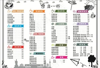 饮料菜单图片