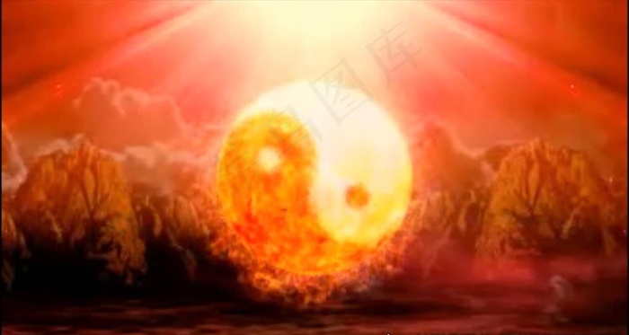 太极八卦图AE模版AE素材