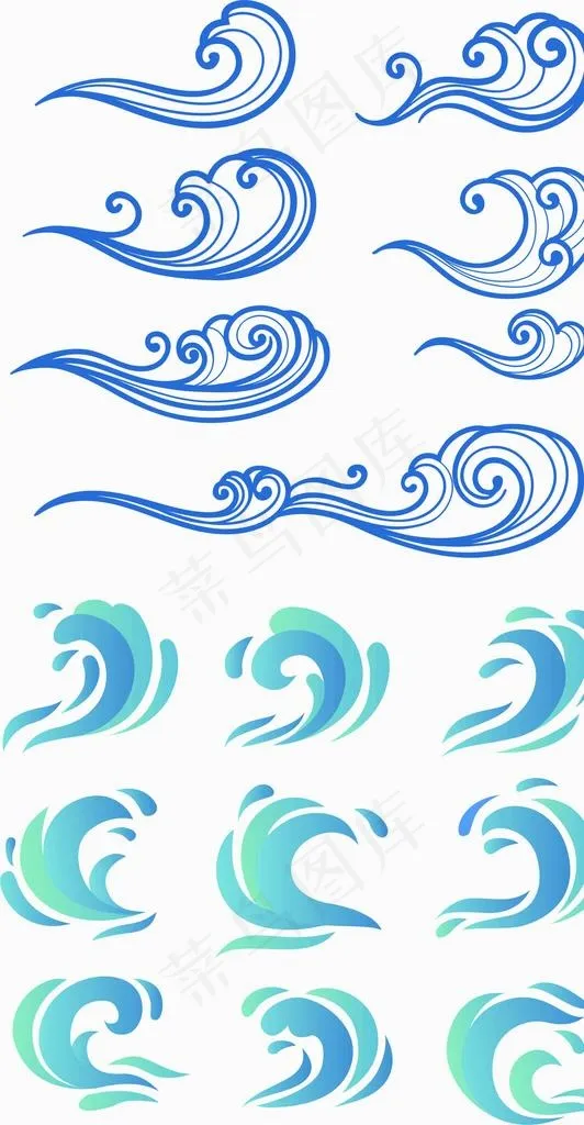 波浪 水花图片cdr矢量模版下载
