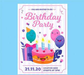 生日派对邀请卡图片