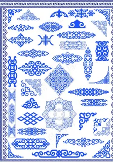花边 边框 蒙古花边图片