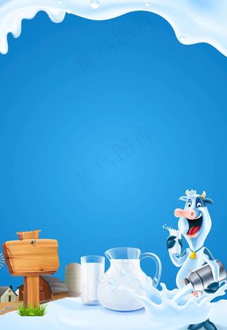 草莓牛奶背景图片