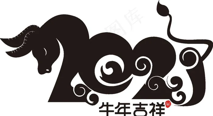 牛图片ai矢量模版下载