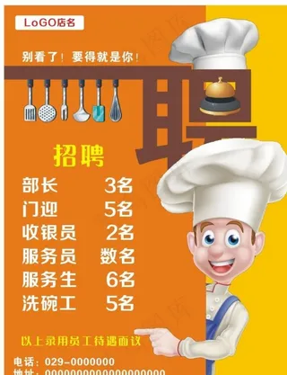 饭店招聘图片