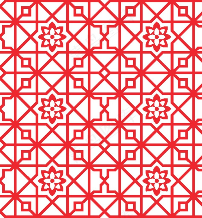 镂空花图案图片ai矢量模版下载