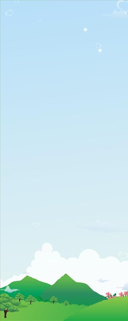 绿色卡通展架背景图片