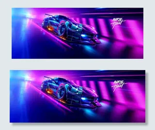 彩色汽车跑车插画背景图片