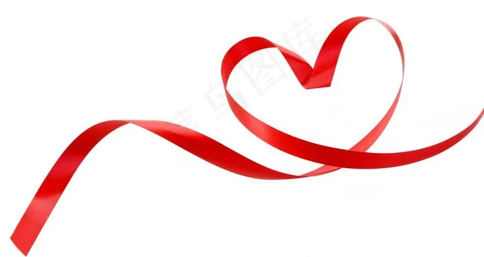 心形红丝带图片