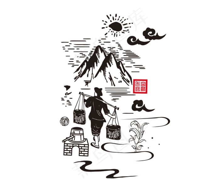 酿酒图图片cdr矢量模版下载