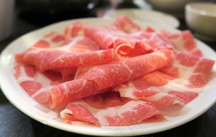 火锅肉片图片