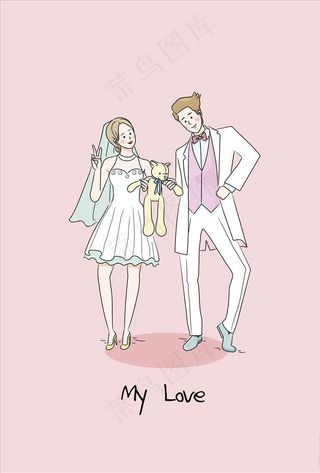 情人节手绘插画图片