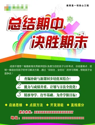 培训班期中单页设计图片