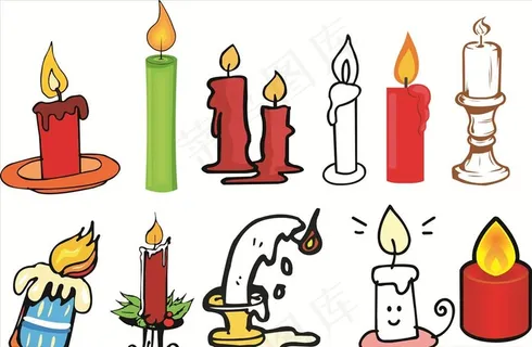 卡通蜡烛图片