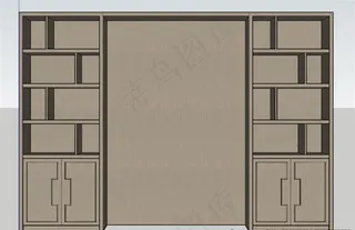 木制酒柜模型图片