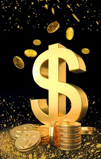 黑色金币背景图片