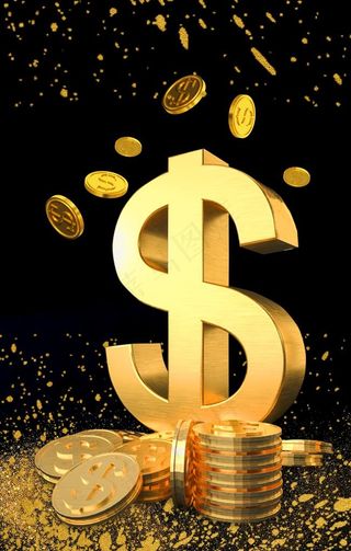 黑色金币背景图片