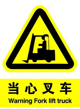 当心叉车图片