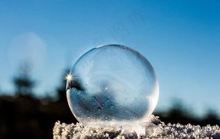 寒露 冬季大寒小寒冰球背景图片