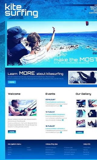 深沉海洋HTML模板图片