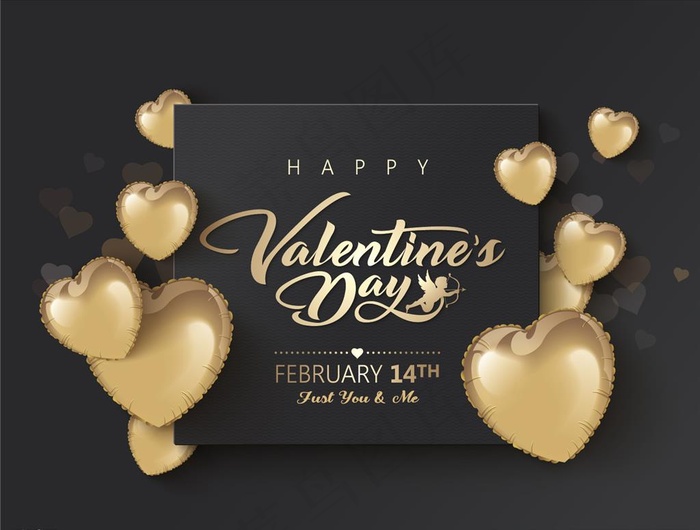 金色气球节日背景图片