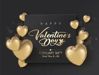 金色气球节日背景图片