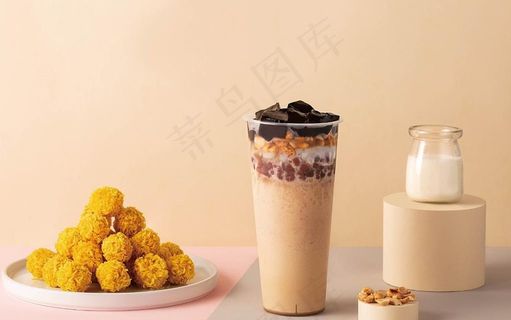 烧仙草奶茶图片