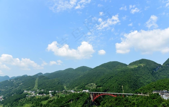 湖北恩施州南里渡大桥风景风光图片