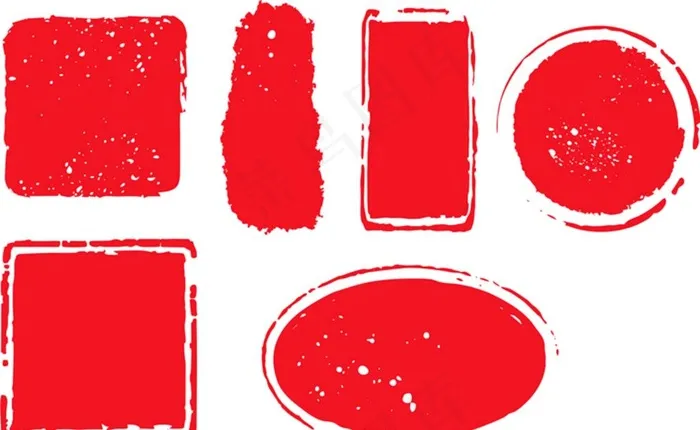 印章印泥效果图片cdr矢量模版下载