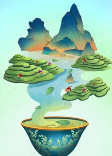 茶插画图片 茶插画图片
