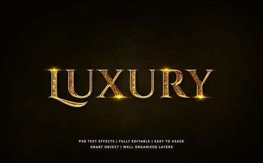 字体样式 金色奢华效果图片