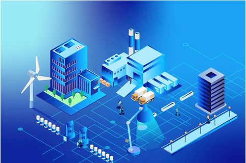 蓝色智慧城市图片