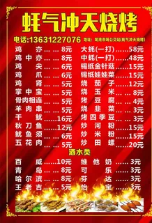 烧烤菜牌图片 烧烤菜牌图片