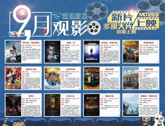电影院 新片上映海报图片