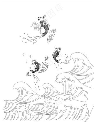 鲤鱼跃龙门图片