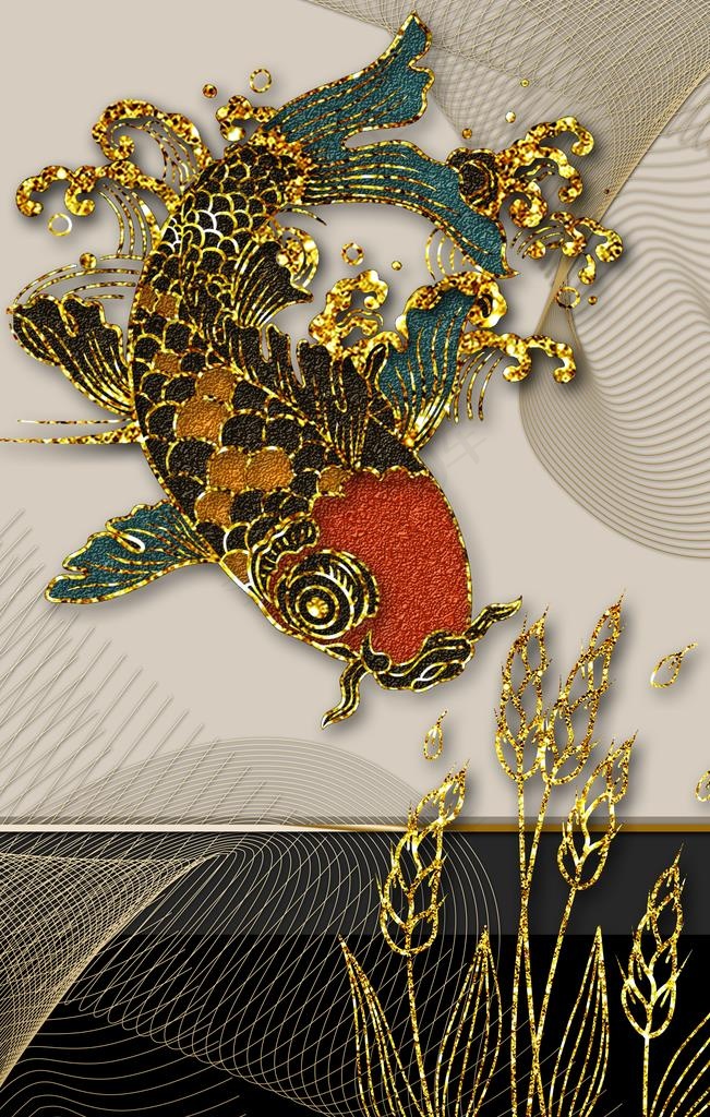 中式古典晶瓷装饰画图片