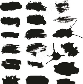 喷溅墨迹水墨图片