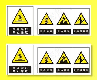小心基坑 高温危险 当心碰头图片