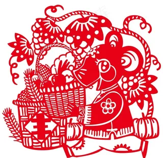 2020剪纸老鼠 生肖鼠图片