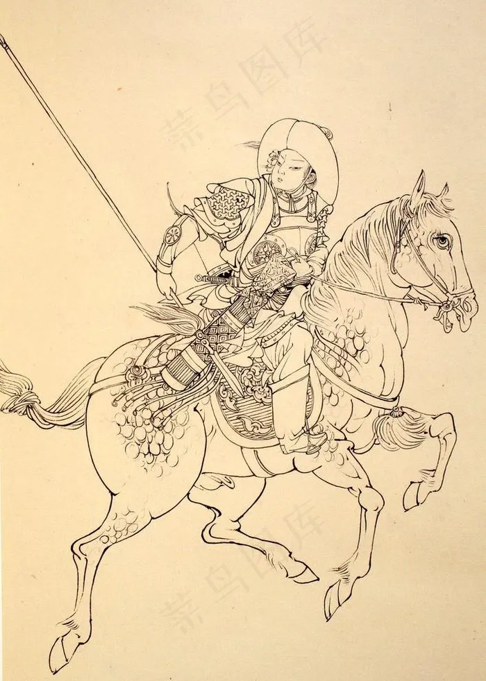 白描人物图片