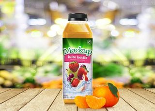 果汁饮料瓶包装效果样机图片