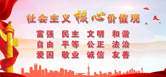 *核心价值观图片cdr矢量模版下载