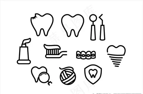 牙齿图标图片