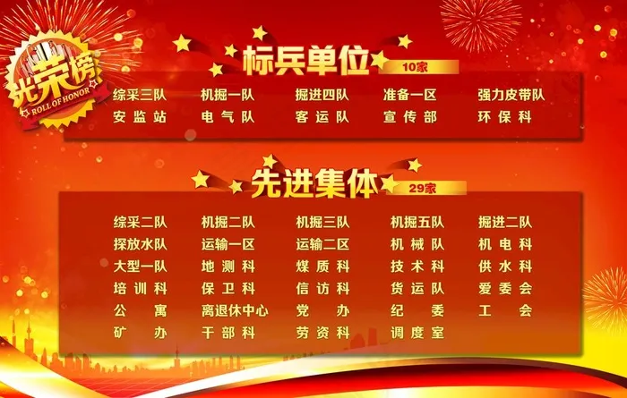 光荣榜展板图片(4535X3023(DPI:72))psd模版下载