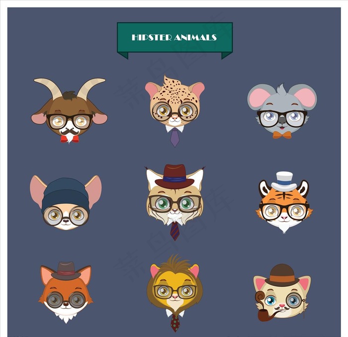 可爱卡通矢量猫图片ai矢量模版下载