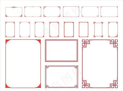 矢量边框中式边框图片