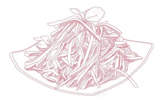 手绘家常菜 凉菜 萝卜丝图片