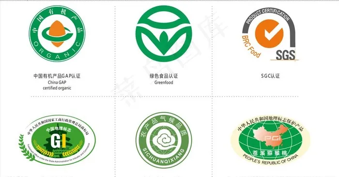 有机认证 绿色认证 sgc认证图片cdr矢量模版下载