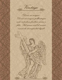 古典花纹欧式花纹天使圣女图片