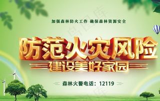 森林防火展板海报图片