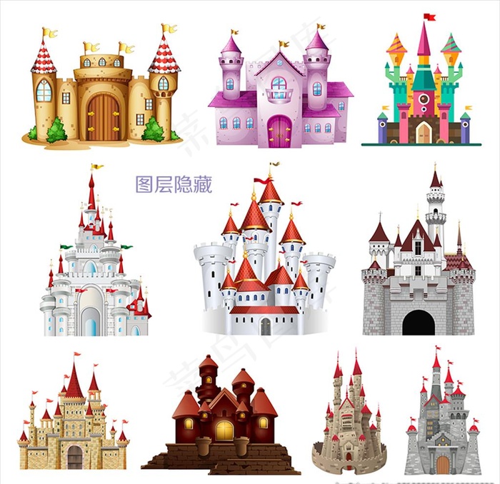 卡通城堡图片(9449X9449(DPI:300))psd模版下载